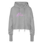 Crop Hoodie - Mama - Grau meliert