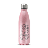 Glitzertrinkflasche - Prinzessin Mina rosa