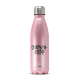 Glitzertrinkflasche - Quatschkopp Mina rosa