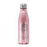 Glitzertrinkflasche - Quatschkopp Mina rosa