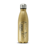 goldene Glitzertrinkflasche - Never stop dreaming