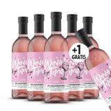 Mina Rosé Piccolo "Wine Time togo" – spritziger Roséwein in handlicher Größe - Einhorn Mina 5er Set +1 gratis Wein