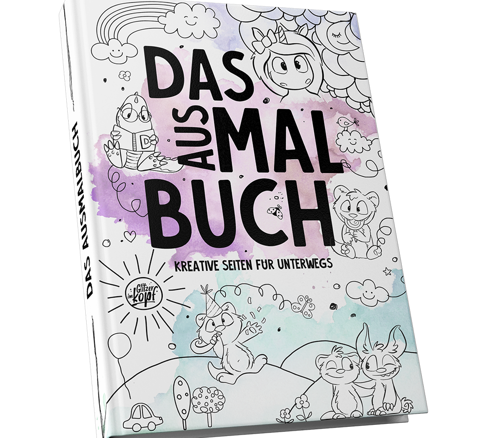 Ausmalbuch für Kinder – Kreatives Malbuch mit süßen Ausmalbildern und Spielseiten für unterwegs - Einhorn Mina Buch